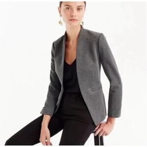 J. Crew Going-Out Blazer Jacket in Stretch Twill Grey Size 4